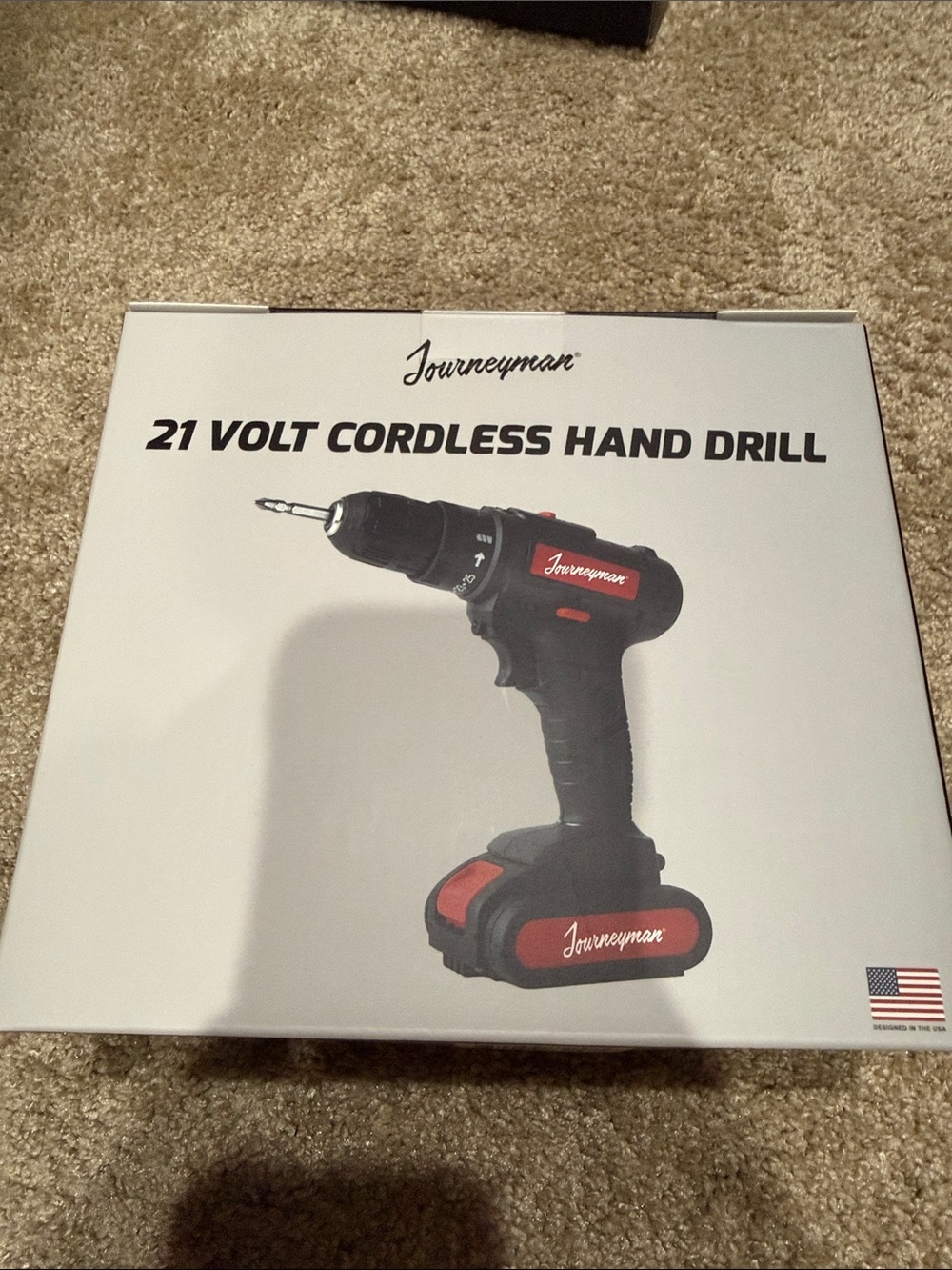 21V Cordless Hand Drill - Black/Red